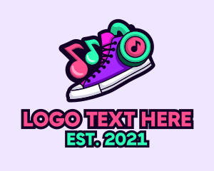 Footwear - DJ Headset Shoes logo design