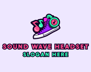 Headset - DJ Headset Shoes logo design