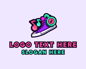 Sneakers - DJ Headset Shoes logo design