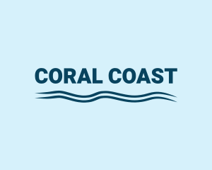 Marine Beach Coast Wave logo design