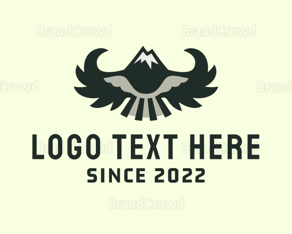 Winged Mountain Peak Camping Logo