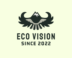 Winged Mountain Peak Camping  logo design