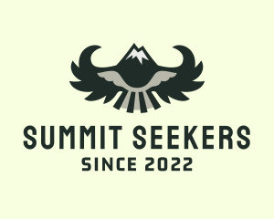 Winged Mountain Peak Camping  logo design