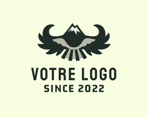 Tourism - Winged Mountain Peak Camping logo design