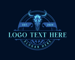 Animal - Bull Skull Farm logo design