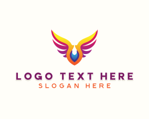 Heaven - Archangel Memorial Wings logo design
