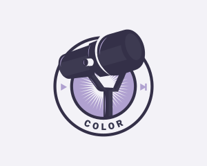 Podcast - Microphone Podcast Talk Show logo design