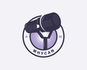 Streamer - Microphone Podcast Talk Show logo design