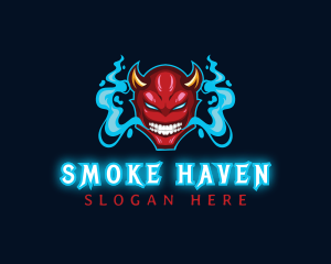 Demon Gaming Vape Smoke logo design