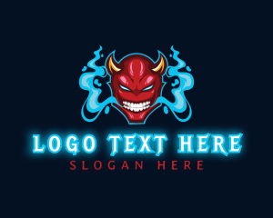 Horn - Demon Gaming Vape Smoke logo design