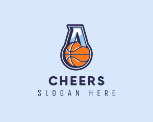 Letter A Basketball  Logo