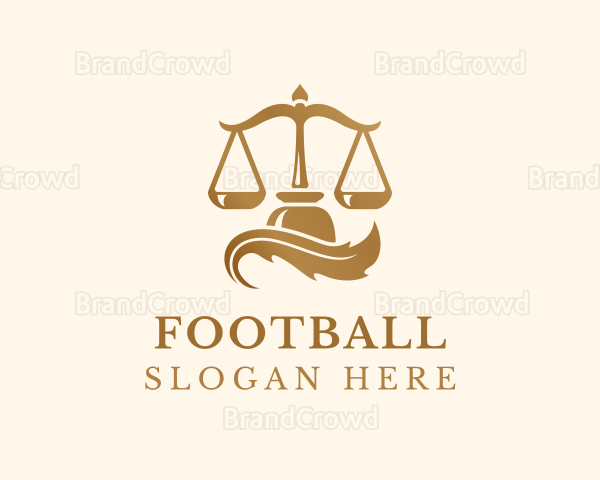 Golden Legal Justice Scale Logo