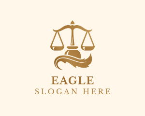 Law - Golden Legal Justice Scale logo design