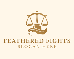 Golden Legal Justice Scale logo design