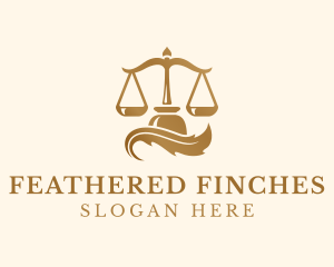 Golden Legal Justice Scale logo design