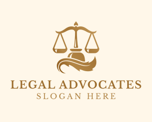 Golden Legal Justice Scale logo design