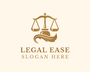 Golden Legal Justice Scale logo design