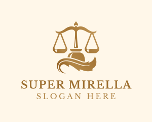 Ink - Golden Legal Justice Scale logo design