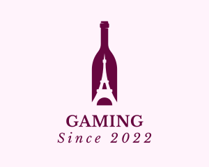 Wine - Bottle Eiffel Tower logo design