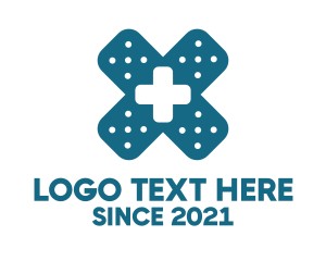 Drugmaker - Medical Cross Bandage logo design