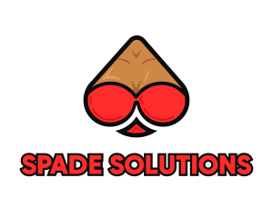 Sexy Spade Bra logo design