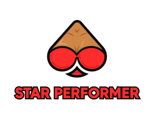 Entertainer - Sexy Spade Bra logo design
