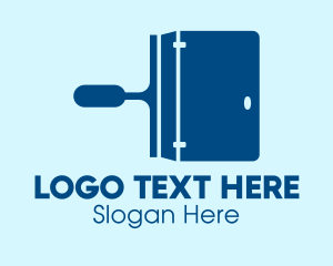 Cleaning Equipment - Squeegee Door Housekeeping logo design