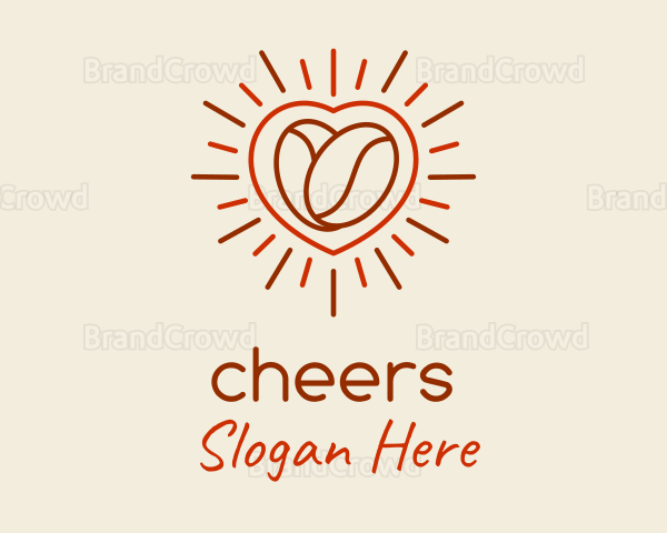 Coffee Bean Heart Logo