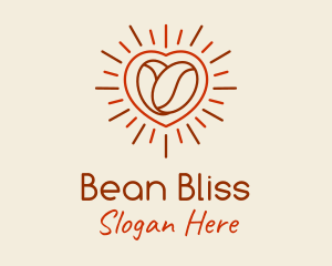 Coffee Bean Heart logo design