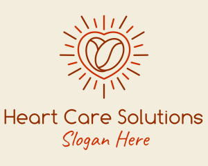 Coffee Bean Heart logo design