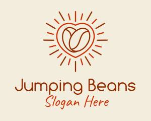 Coffee Bean Heart logo design