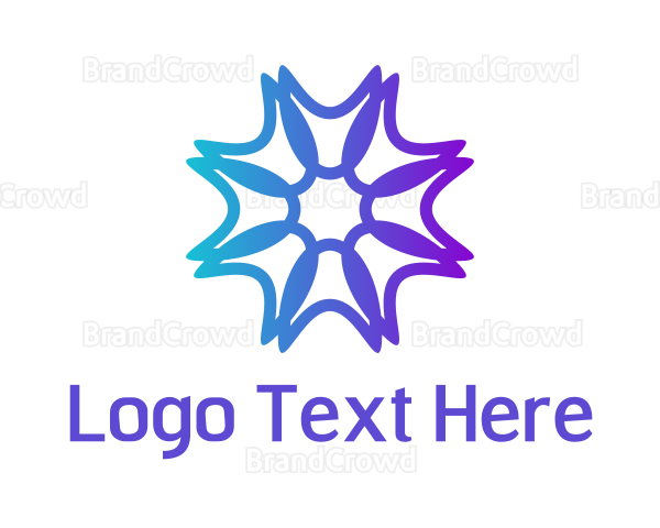 Star Mandala Flower Logo
