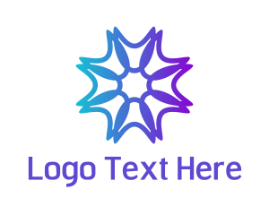 Mandala - Purple Neon Star logo design