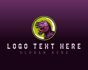 T Rex - Gaming Dinosaur Beast logo design