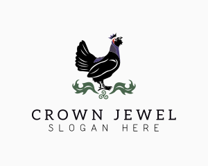 Crown - Chicken Rooster Crown logo design