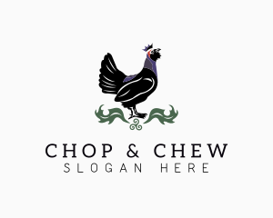 Chicken Rooster Crown logo design