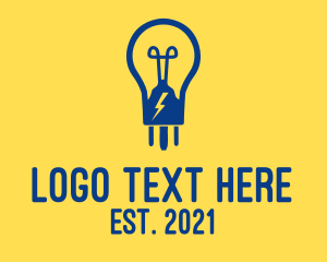 Charger - Bulb Electrical Plug logo design