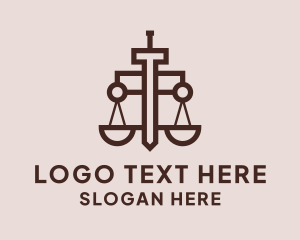 Judicial - Sword Law Notary logo design