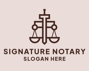 Sword Law Notary logo design
