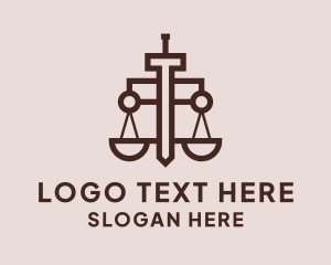Law - Sword Law Notary logo design
