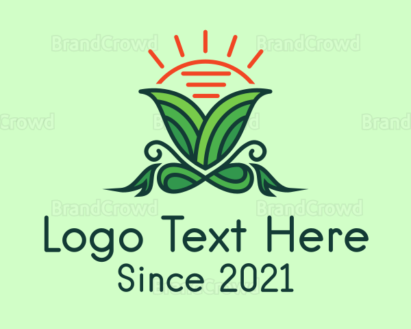 Sunny Herbal Plant Logo