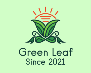 Sunny Herbal Plant  logo design