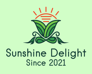 Sunny Herbal Plant  logo design