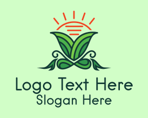 Sunny Herbal Plant  Logo