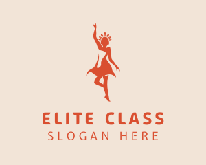 Orange Rhythmic Dancing logo design