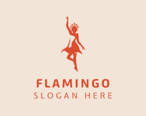 Dance Studio - Orange Rhythmic Dancing logo design