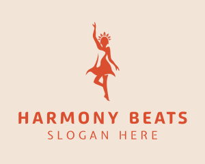 Rhythmic - Orange Rhythmic Dancing logo design