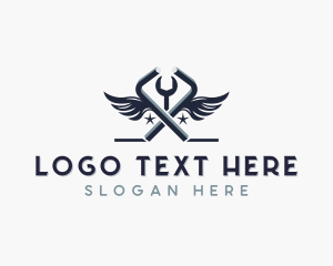 Wings - Wrench Mechanic Repair logo design