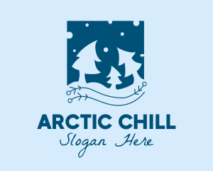 Frost - Christmas Winter Tree logo design