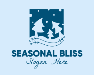 Season - Christmas Winter Tree logo design